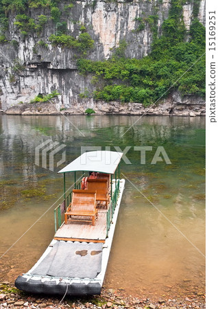 Bamboo raft in Li River 15169251