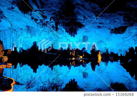 Stock Photo: Reed flute cave in Guilin China