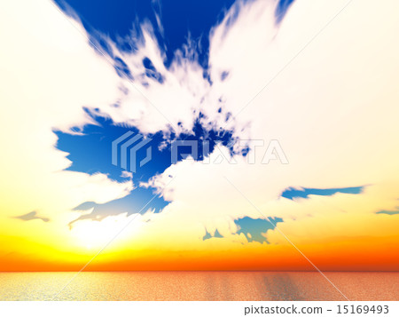 Wind and clouds with the sea 15169493