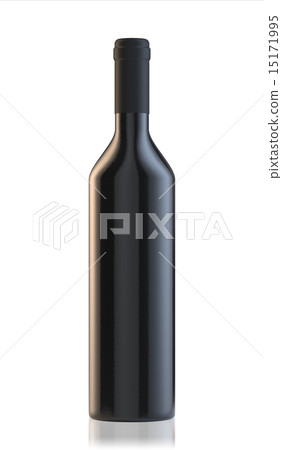 Wine bottle isolated on white background - Stock Illustration [15171995 ...