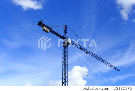 Crane working on blue sky 15172176