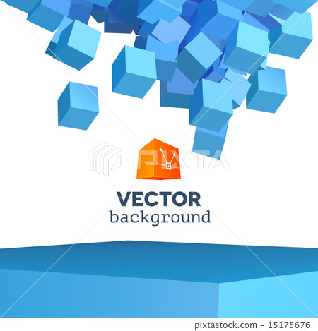 Vector 3D explosion background with particles Vector 3D explosion background with particles 15175676