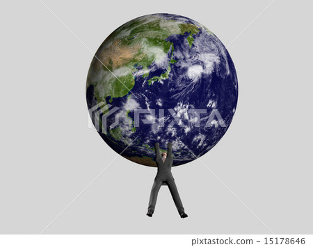 A businessman supporting the earth 15178646