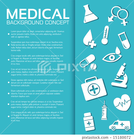 flat medical equipment set icons concept background 15180072