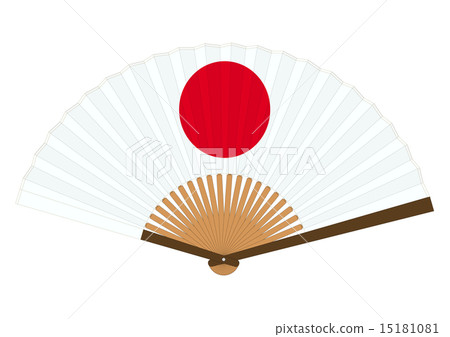 Fan white Hinomaru Fan white Hinomaru 15181081