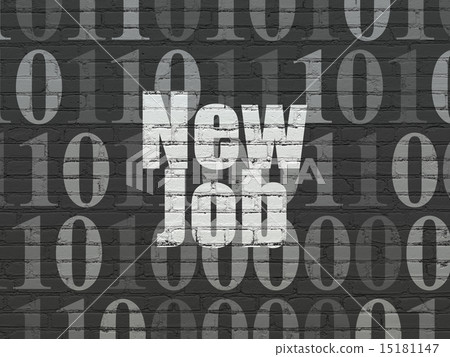 Finance concept: New Job on wall background 15181147