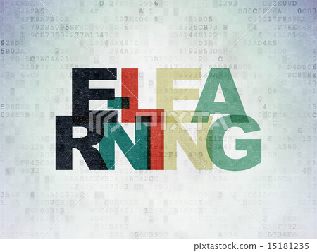 Education concept: E-learning on Digital Paper background 15181235