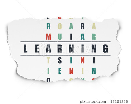 Education concept: word Learning in solving Crossword Puzzle 15181236