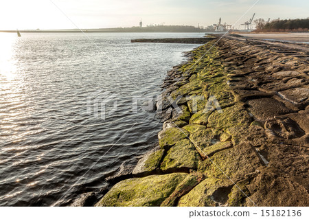 Old port embankment. Old port embankment. 15182136