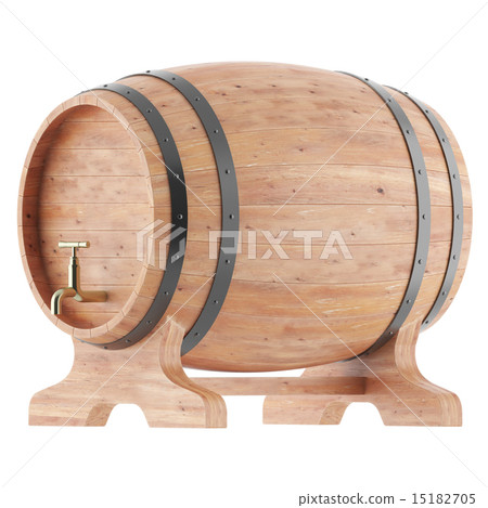 Wine, whiskey, beer, rum barrels isolated on white background. 15182705