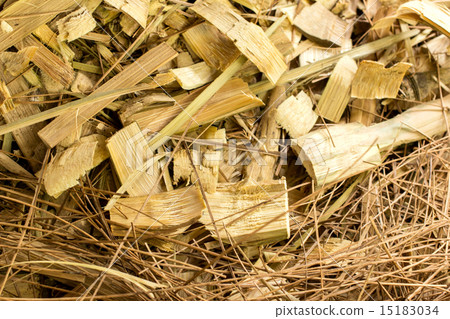 图库照片: scraps of bamboo wood