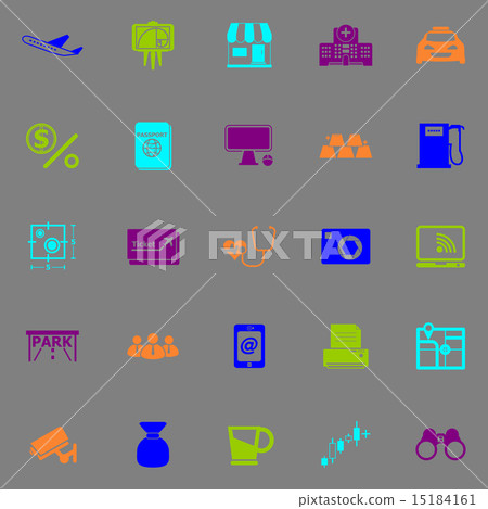 Application fluorescent color icons 15184161