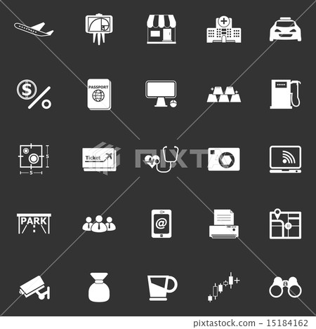 Application icons on gray background Application icons on gray background 15184162