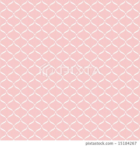 Seamless white lace on pink background. - Stock Illustration [15184267 ...