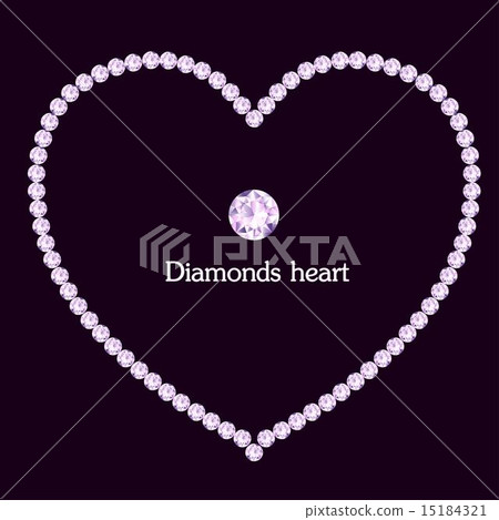 Heart frame made of diamonds Heart frame made of diamonds 15184321