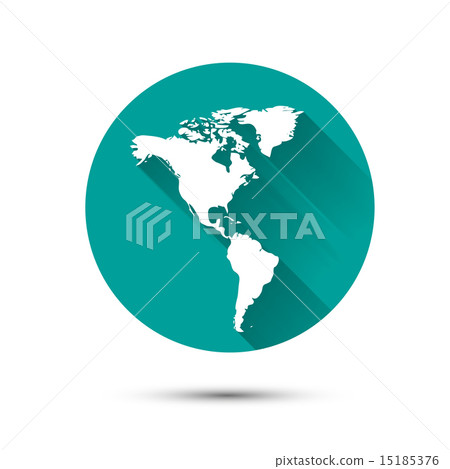 Earth globe white icon on green background with... - Stock Illustration ...