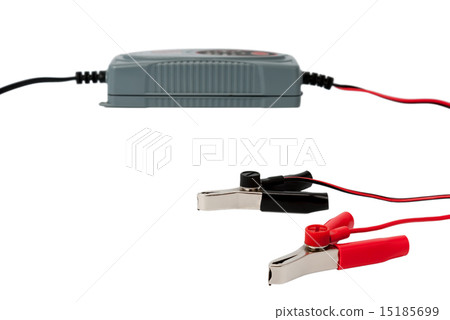 Modern electronic charger car battery with clamps Modern electronic charger car battery with clamps 15185699