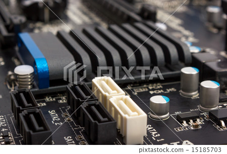 Digital components on computer mainboard 15185703