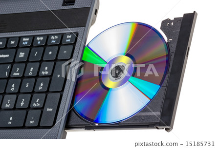 Electronic collection - Laptop with open DVD tray 15185731