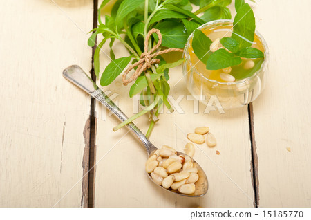 Arab traditional mint and pine nuts tea 15185770