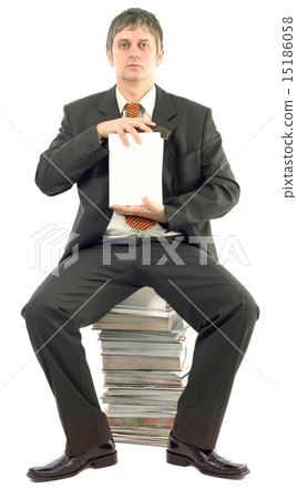 Presenting Empty White Book 15186058