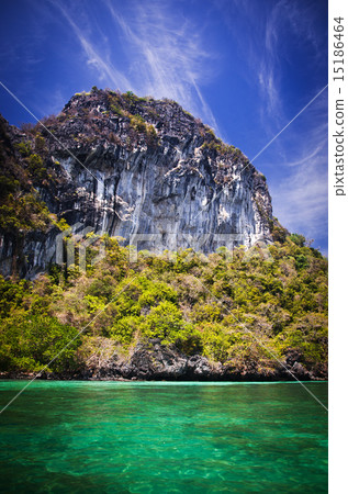 Limestone rock in Andaman sea 15186464