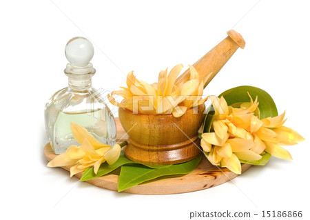 Mortar and pestle with champaka essential oil  15186866