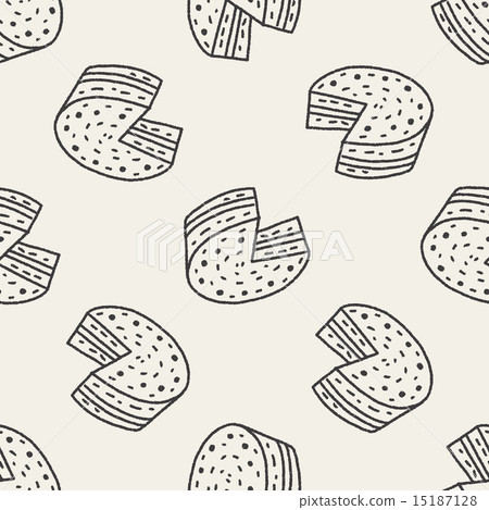 doodle cake seamless pattern background - Stock Illustration [15187128 ...