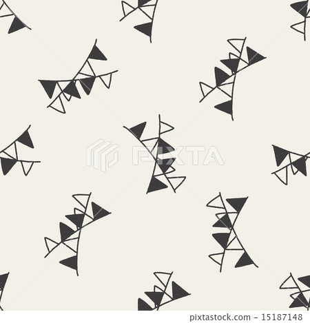 doodle decorative flag seamless pattern background 15187148