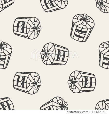 doodle gift seamless pattern background 15187150