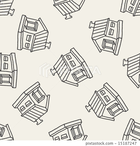 Doodle House seamless pattern background Doodle House seamless pattern background 15187247