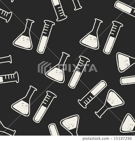 Doodle Test tube seamless pattern background - Stock Illustration ...