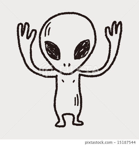 doodle art alien