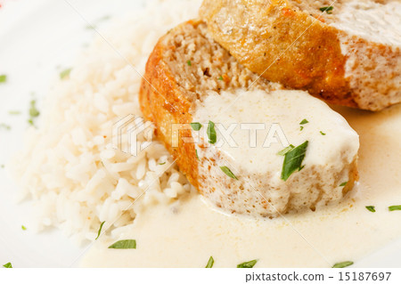 rice with meat loaf rice with meat loaf 15187697