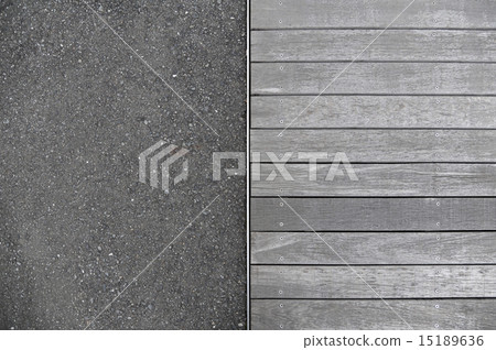 Asphalt and wood deck Asphalt and wood deck 15189636
