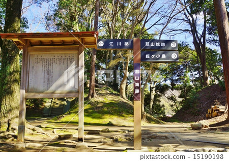 旅遊景點觀光信息·熊本神社起源於Shuzuyama城堡遺址和周邊導遊板·水平位置 旅遊景點觀光信息·熊本神社起源於Shuzuyama城堡遺址和周邊導遊板·水平位置 15190198