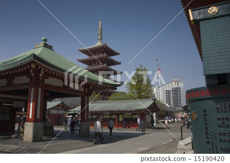 淺草/淺草寺的五層寶塔 15190420