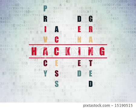 Privacy concept: word Hacking in solving Crossword Puzzle Privacy concept: word Hacking in solving Crossword Puzzle 15190515
