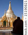 Monks in Shwedagon pagoda 15190821