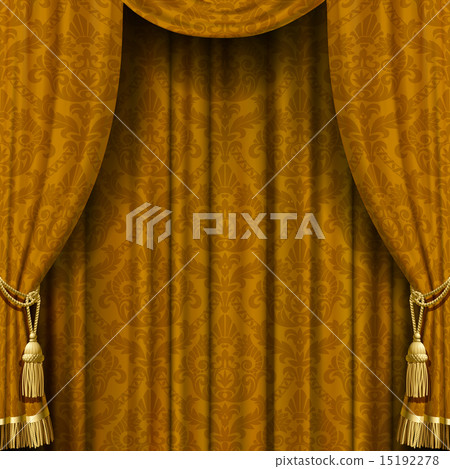 Yellow-brown curtain Yellow-brown curtain 15192278