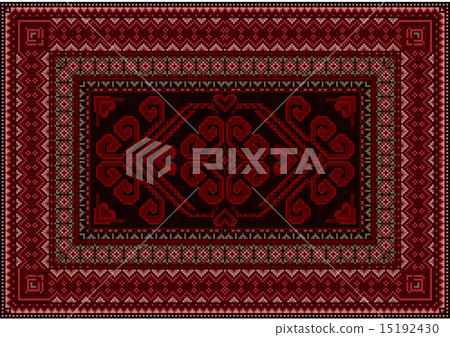 Dark carpet with red and brown shades 15192430