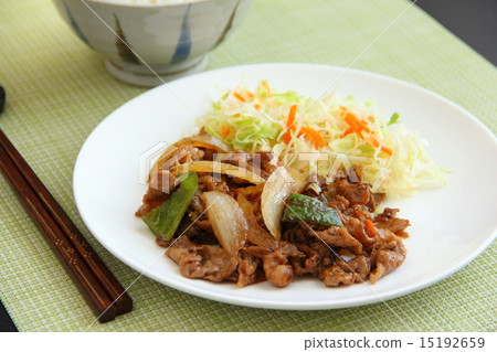 Stir-fried bull beef meat vegetable Stir-fried bull beef meat vegetable 15192659
