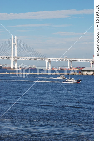 Yokohama Bay Bridge and Ship Yokohama Bay Bridge and Ship 15193526