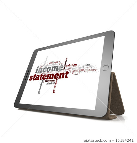 Income statement word cloud on tablet Income statement word cloud on tablet 15194241