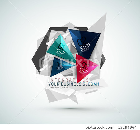 Triangle shape modern paper infographics Triangle shape modern paper infographics 15194964