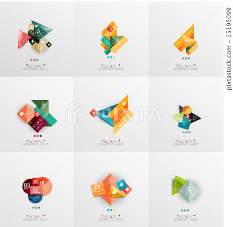 Set of paper graphic layouts 15195099