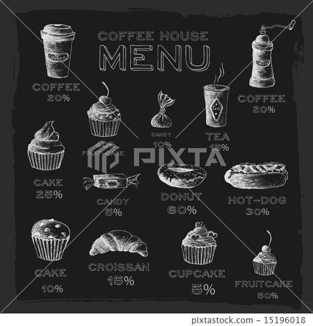 Sketch set drawn stylized hand painted background 15196018