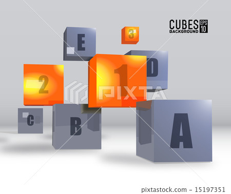 realistic cubes background concept realistic cubes background concept 15197351