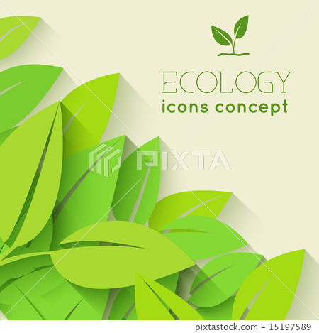 Flat design of ecology, environment, green clean  15197589