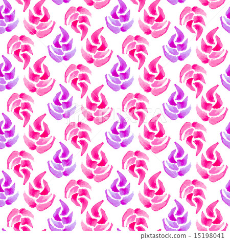 Watercolor seamless floral pattern - Stock Illustration [15198041] - PIXTA